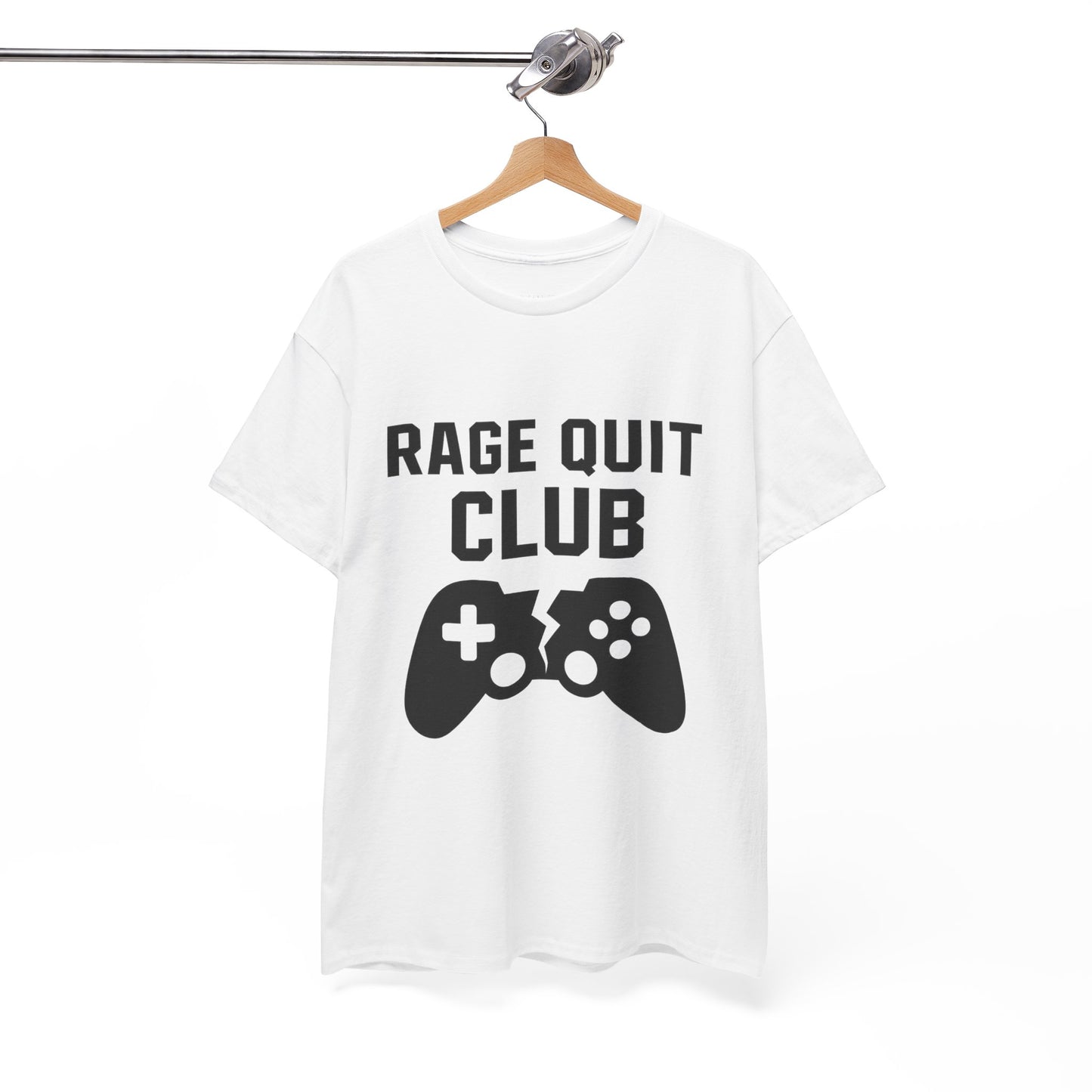 Unisex Gaming Humor T-Shirt - Rage Quit Club, Cotton T-Shirt, Gamer Gift, Funny T-Shirt