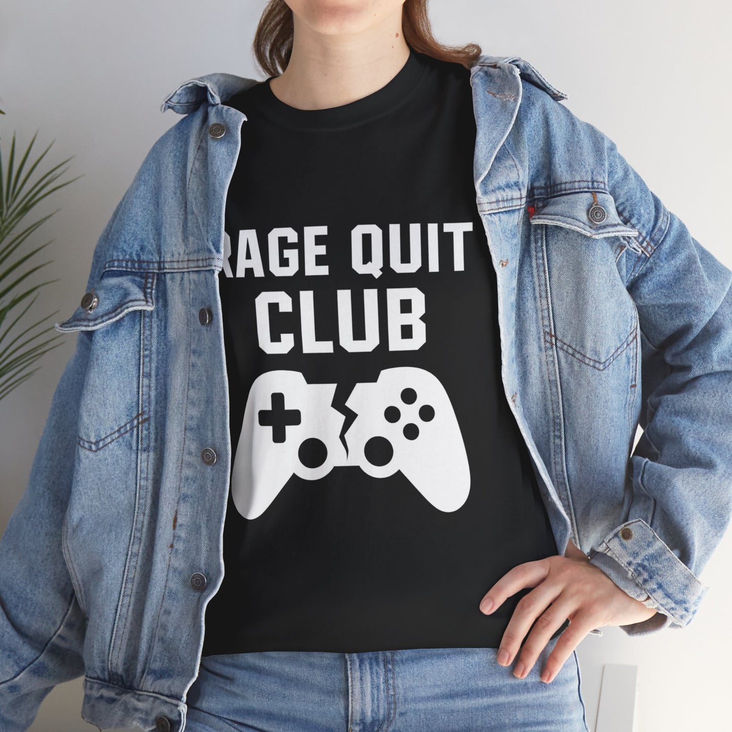 Unisex Gaming Humor T-Shirt - Rage Quit Club, Cotton T-Shirt, Gamer Gift, Funny T-Shirt