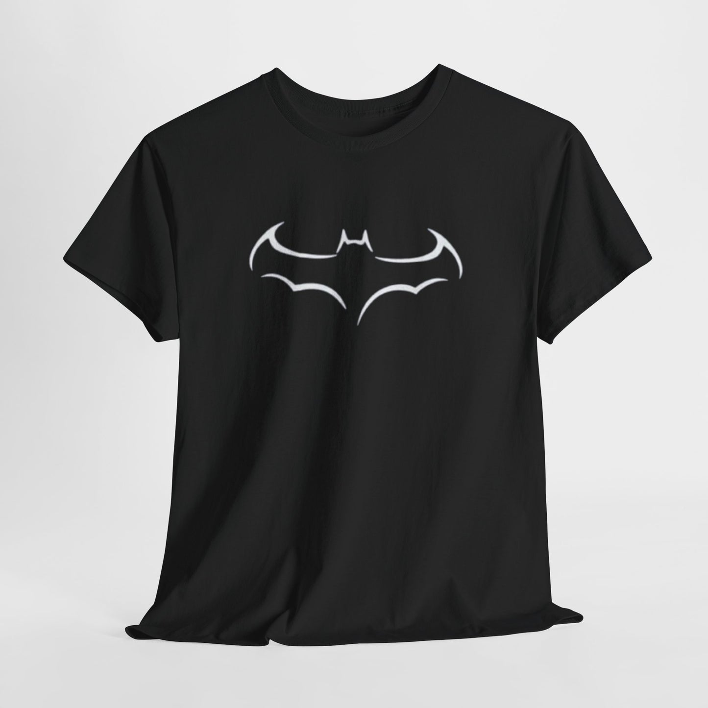 Batman Logo Unisex Heavy Cotton Tee, Graphic T-Shirt, Comic Book Apparel, Geeky Gift, Fan Merchandise, Casual Wear