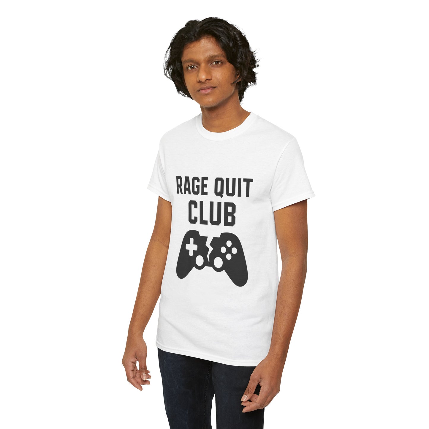 Unisex Gaming Humor T-Shirt - Rage Quit Club, Cotton T-Shirt, Gamer Gift, Funny T-Shirt