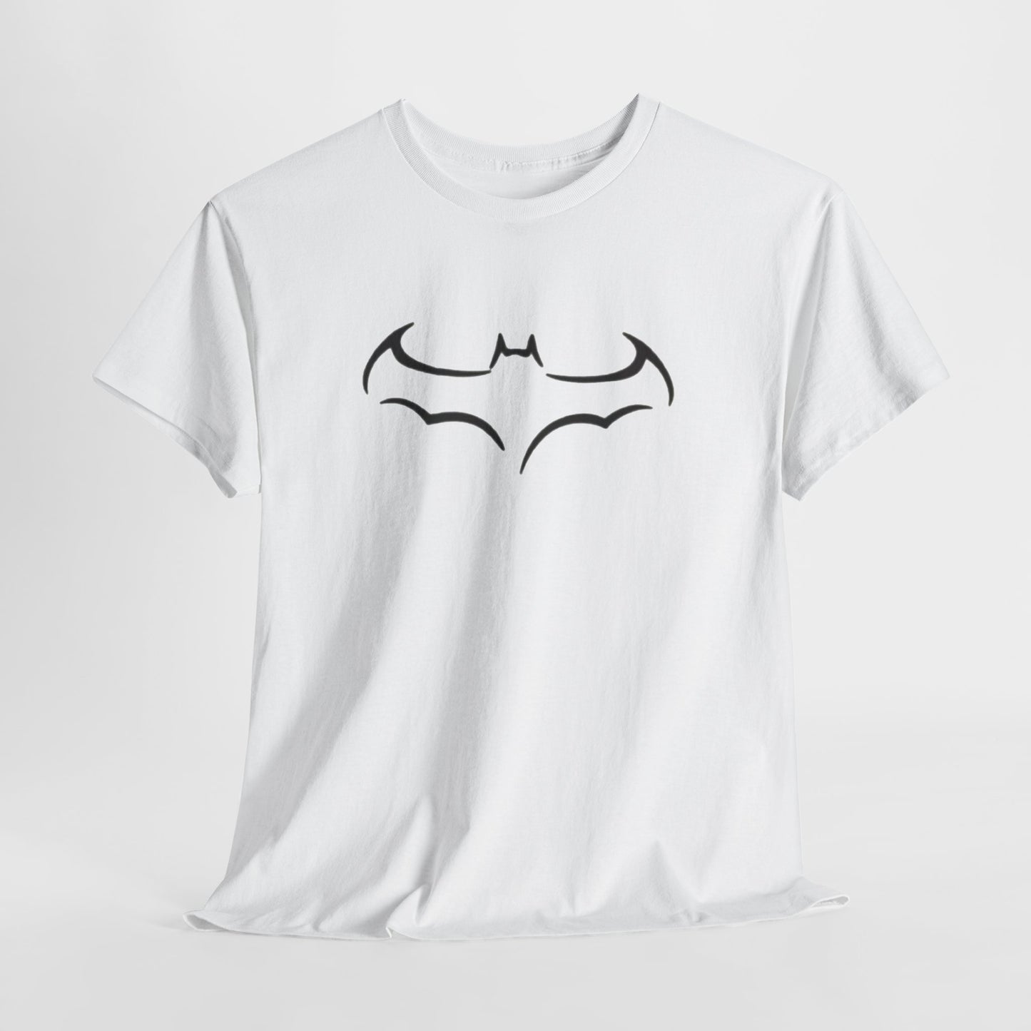Batman Logo Unisex Heavy Cotton Tee, Graphic T-Shirt, Comic Book Apparel, Geeky Gift, Fan Merchandise, Casual Wear