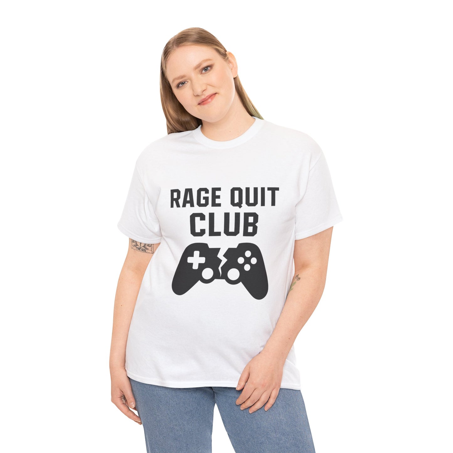 Unisex Gaming Humor T-Shirt - Rage Quit Club, Cotton T-Shirt, Gamer Gift, Funny T-Shirt
