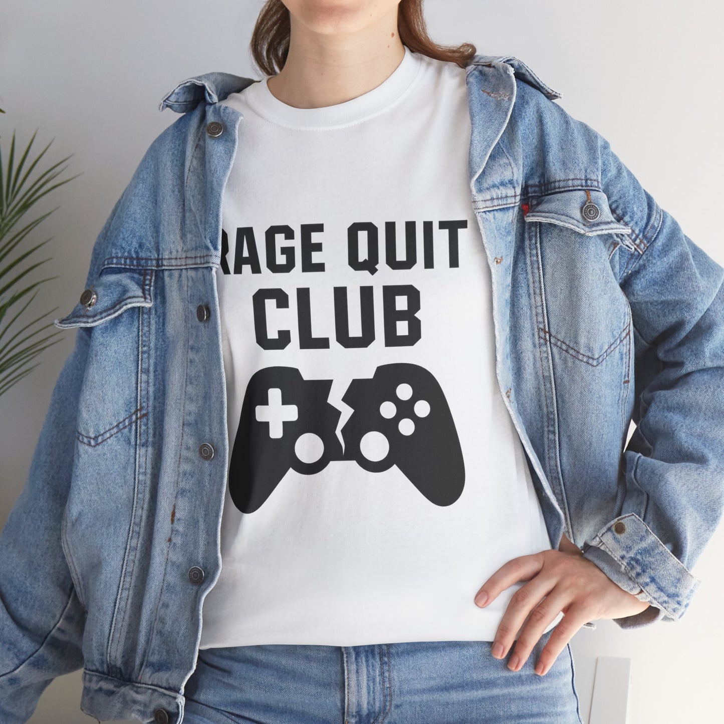 Unisex Gaming Humor T-Shirt - Rage Quit Club, Cotton T-Shirt, Gamer Gift, Funny T-Shirt