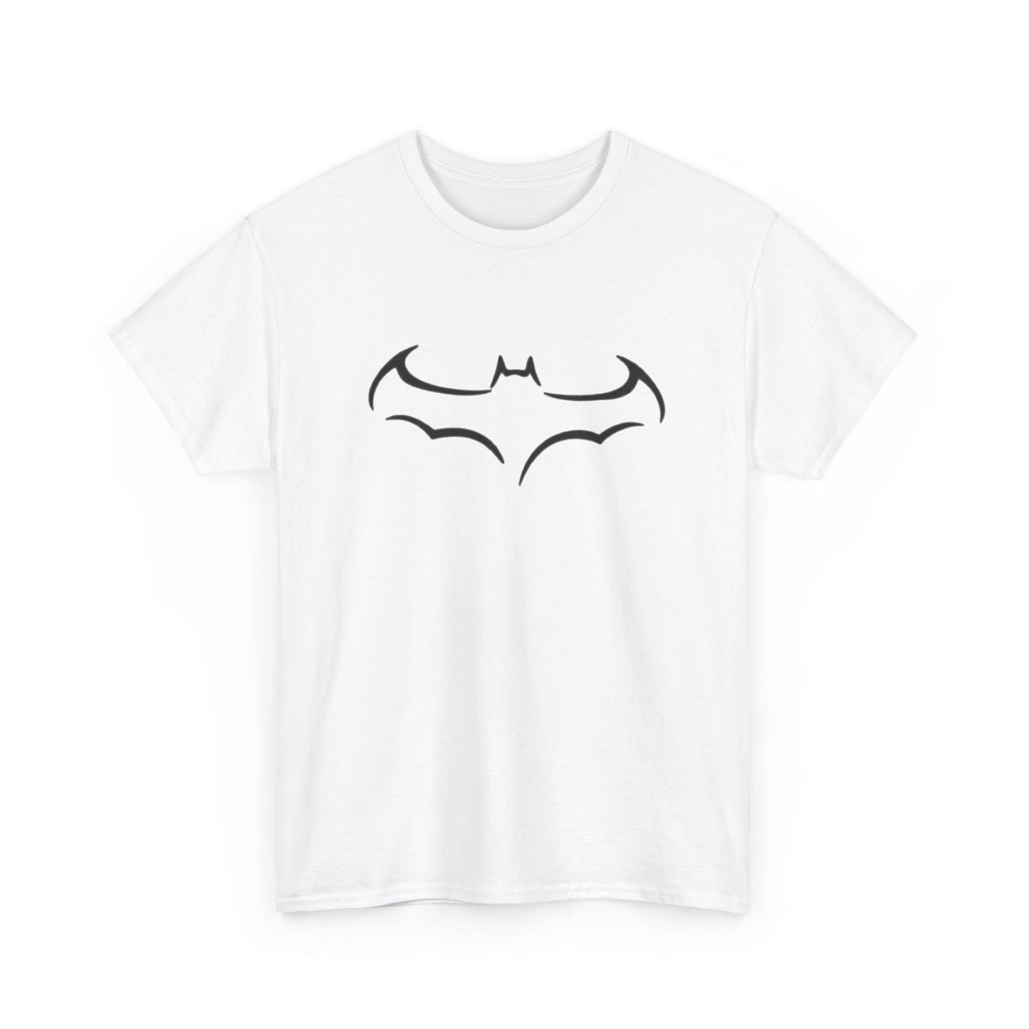 Batman Logo Unisex Heavy Cotton Tee, Graphic T-Shirt, Comic Book Apparel, Geeky Gift, Fan Merchandise, Casual Wear