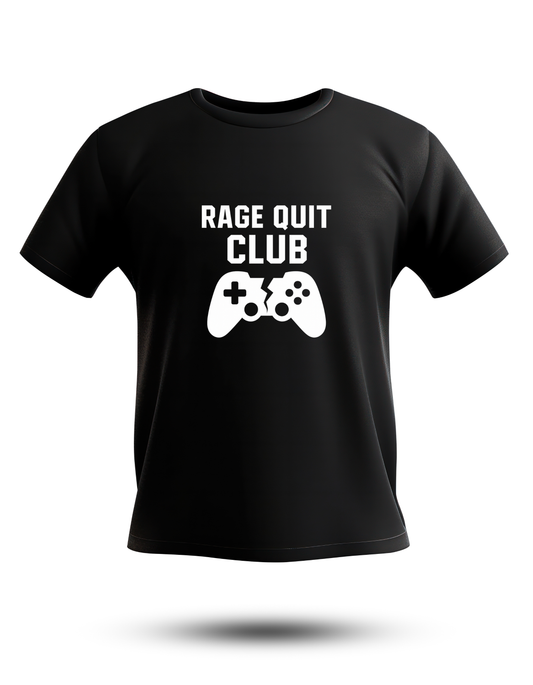 Unisex Gaming Humor T-Shirt - Rage Quit Club, Cotton T-Shirt, Gamer Gift, Funny T-Shirt