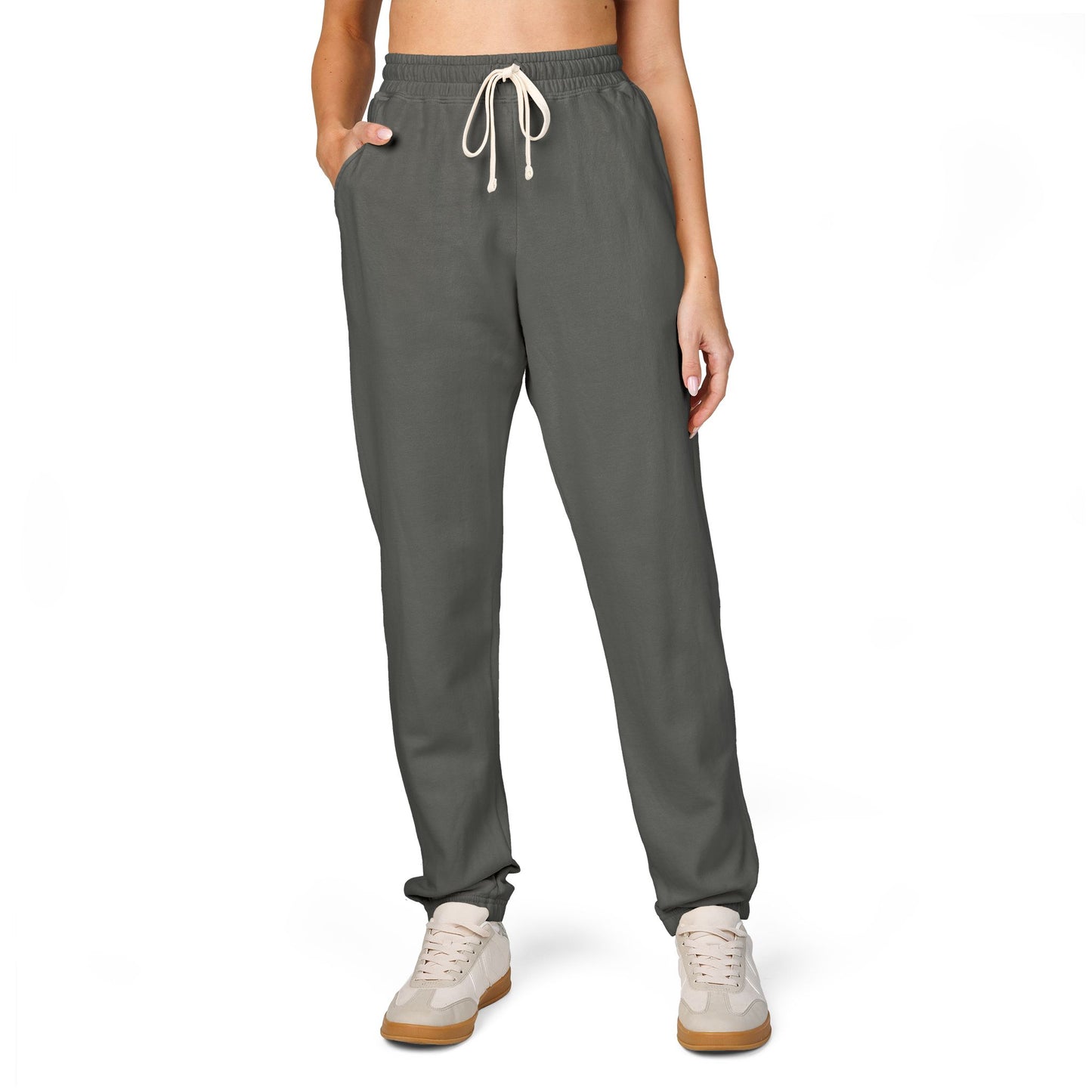 Cozy Unisex Garment-Dyed Fleece Sweatpants | Relaxation, Loungewear, Casual Outfits,
