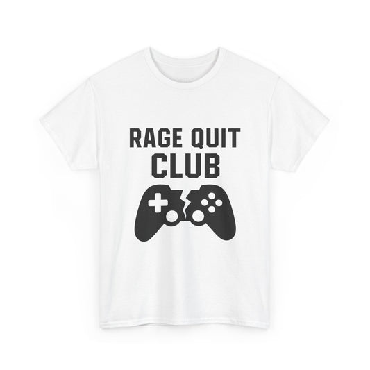 Unisex Gaming Humor T-Shirt - Rage Quit Club, Cotton T-Shirt, Gamer Gift, Funny T-Shirt
