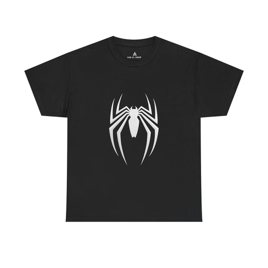 Spider Design Unisex Heavy Cotton Tee, Casual Wear, Graphic T-Shirt, Gift for Fans, Halloween Costume, Everyday Style